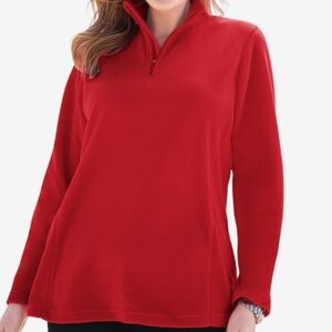 Lands end microfleece quarter zip pullover 3x